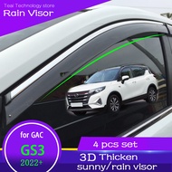 กะบังฝนสำหรับ GAC GS3 2017 2018 2019 2020 2021หน้าต่าง2022 4ชิ้นที่บังแดดประตูอุปกรณ์เสริมรถยนต์เบี่