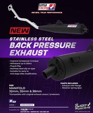 Y15 V1/V2 Y15ZR BACKPRESSURE UMA RACING UR STAINLESS STEEL BACK PRESSURE EXHAUST