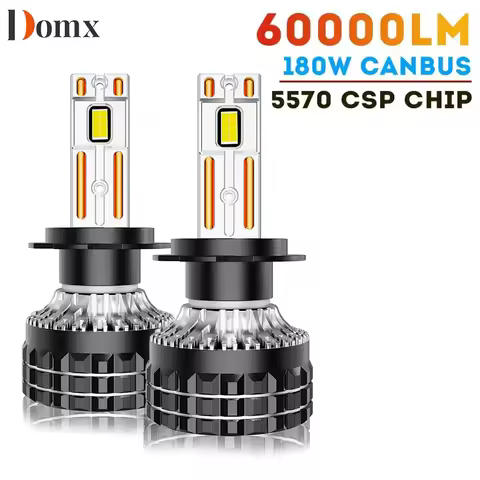Domx K5C H7 LED 60000LM Headlights Canbus 8000K H1 H4 H11 9012 HIR2 H8 H9 9005 9006 HB3 HB4 High Pow