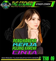 Stiker Foto Cewek Vector Seksi Custom Bisa Request Foto & Kata-kata - Stiker Mobil / Motor / Truck /