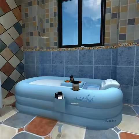 Portable Foldable Inflatable Bathtub Full Body Household Thickened Adult Spa Bath Soaking Steam Tub