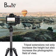 Extendable Carbon Fiber Tripod Extension Pole 2-Section Rod Max Height 32cm/12.6in 1/4 Inch Screw fo