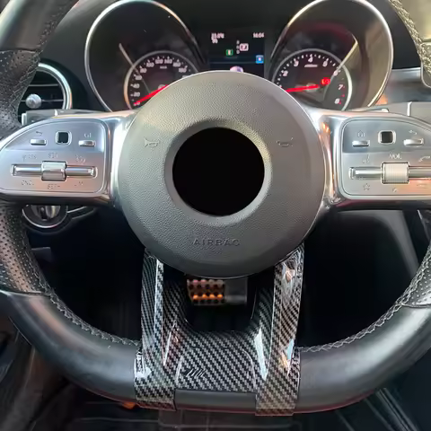 Car Steering Flat Wheel Lower Trim Cover For Mercedes Benz AMG 2019+ sport A Class W177 B Class W247