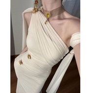 Pure Shoulder Bag Hip Skirt Sexy Summer Desire Temperament Narrow Waist Style Sleeveless 2025 Female