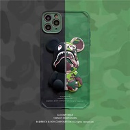 3D B@pe x Be@rBrick Series Silicone Protective Case for iPhone