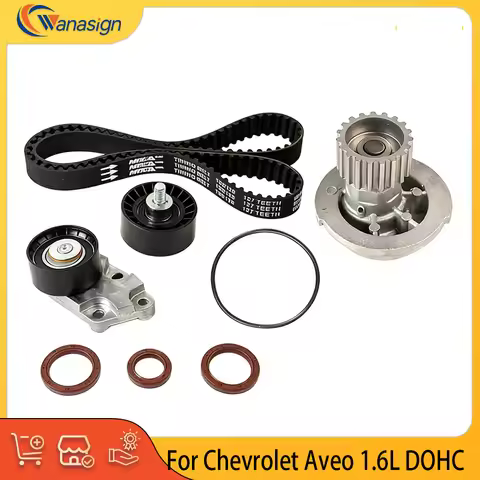 Engine Parts Timing Belt Water Pump Kit Fit 1.6 L L4 Gas For2004-2008 Chevrolet Aveo 1.6L DOHC TB335