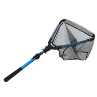 Folding Fishing Net Anti-slip Telescopic Aluminum Handle Fine Mesh Professional Angling Triangle Ret