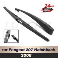 Wiper 16" Rear Wiper Blade &amp; Arm Set Kit For Peugeot 207 Hatchback 2006 onwards Windshield Windscreen Rear Window