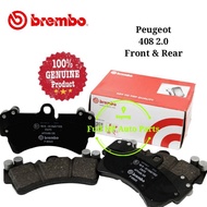 Original Brembo Front Rear Brake Pad - Peugeot 408 2.0