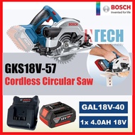 BOSCH GKS18V-57 CORDLESS CIRCULAR SAW (GKS18V57) C/W (GAL18V-40 CHARGER & 1NO 18V 4.0AH BATTERY)