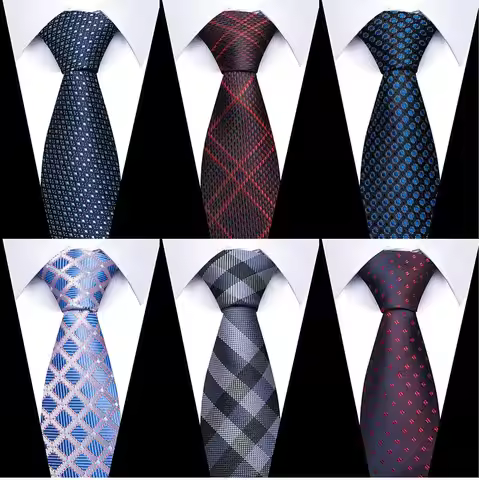 Tie For Men Newest Design Factory Sale Hot Sale 7.5 cm Necktie Yellow Plaid Shirt Accessories Man's 