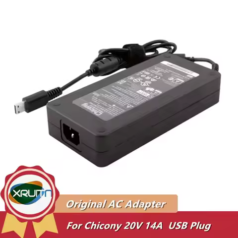 Original OEM Chicony 20V 14A 280W AC Power Supply Adapter For MSI GF76 Raider 10UH GE66 GP66 Laptop 
