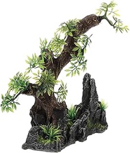 ORFOFE Realistic Resin Aquarium Tree Fish Tank Decoration Lifelike Aquarium Plant Fish Tank Accessor