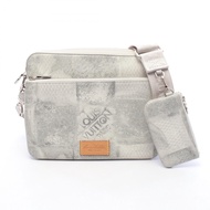 【二手】LOUIS VUITTONTrio Messenger 單肩斜挎包，Damier Salt 帆布，N50068，PVC 塗層帆布，皮革，Trio Messenger