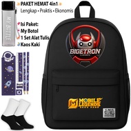 GMG Boys' School Backpack freefire and Super Hero Characters Bigetron esport Backpack