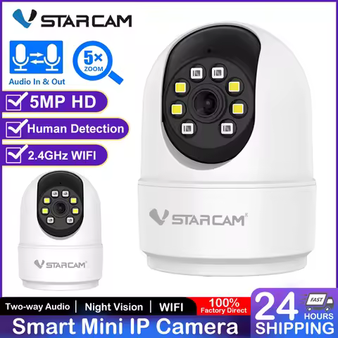 Vstarcam 5MP Wireless IP Camera Smart 2.4GHz WiFi PT Security Protection Indoor Video Surveillance H