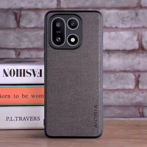 Case for Oneplus 15 15R 14R coque Luxury textile Leather skin soft TPU hard phone cover for Oneplus 