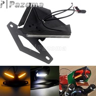 For Ducati 1199 1299 899 959 Panigale LED Fender Eliminator License Plate Light Bracket w/ Turn Sign