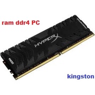 Ram ddr4 PC 16gb and 32gb KINGSTON .. buss heatsink 2666 / 3000 / 3200 / 3600 / 4000...as shown..