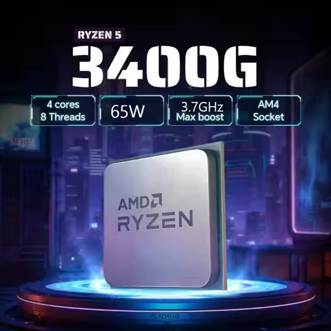 AMD Ryzen 5 3400G R5 3400G 3.7GHz Quad-Core Eight-Thread 65W CPU Processor YD3400C5M4MFH Socket AM4