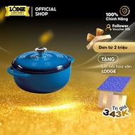 Lodge - Blue enamel coated cast iron pot - 4.2L