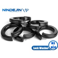 NINDEJIN 8.8 High Strength Carbon steel Q215 Elastic Gasket Spring Lock Washer M3 M4 M5 M6 M8 M10 M12 M16 M20 M24 M27 M30