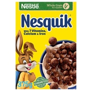 เนสเล่ เนสควิก ซีเรียลธัญพืชรสช็อกโกแลต Nestle Nesquik Whole Grain Cereal 375g.