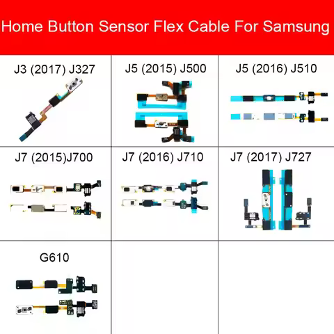 Home Button+ Earphone Jack Flex Cable For Samsung Galaxy J3 J5 J7 Prime On7 2015 2016 2017 J327 J500