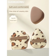 Guo Xiaoniu Leopard Print Gemini Marshmallow Puff Air Cushion Makeup Tool Wet Dry Dual-use Liquid Fo