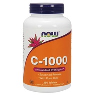 NOW Foods Vitamin C-1000 Sustained Release with Rose Hips - 250 Tablets