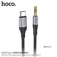 Hoco UPA26 AUX Cable 3.5 to Type-C Audio Contract For Mobile Car Speaker Braided Converter Is Guaran
