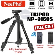 PROFESSIONAL TRIPOD 30-65CM NEEPHO NP-3160S PHONE/CAMERA STAND PREMIUM ALLOY QUALITY SUPER LIGHT WEI