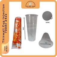 Cup PP Injection 700ml | Gelas Thinwall bening 24oz | Cup Injection