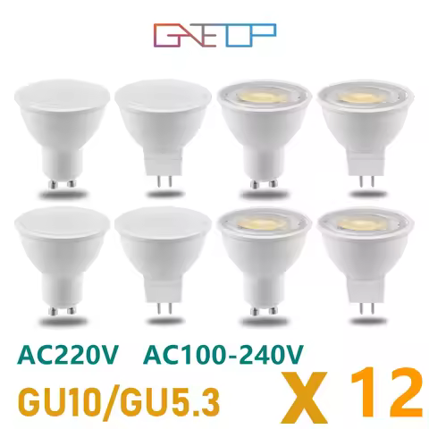 12Pcs/LOT GU10 MR16 Led Spotlight AC220V AC100-240V LED Bulb Spot GU5.3 Lighting Bulb Indoor Lightin