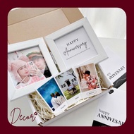 DOUBLE SQUARE PHOTO FRAME (GLASS) - PRINT DESIGNED PHOTOS ON REQUEST.