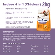 ALPHA PETS Malaysia Club 4 Paws Premium Cat Food 2KG Chicken Hairball Control Indoor Urinary Makanan