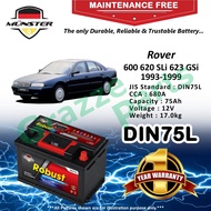 Münster Robust MF CMF DIN75 | DIN75L | 57539 (75AH) Car Battery Bateri Kereta for Rover 600 620 SLi 