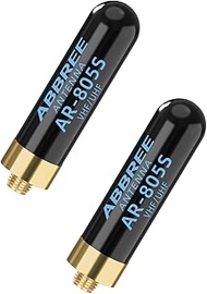 ABBREE Mini Short Walkie Talkie Ham Radio Antenna AR-805S SMA- Female Dual Band Long Range Antenna C