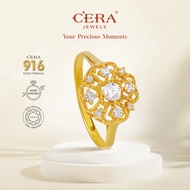 CERA 916 Gold Rings 4-Leaf Clover Ring CR9053-K