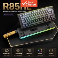 ATTACK SHARK R85HE Compact Wired Mechanical Gaming Keyboard, Responsive Switch, USB Connection, RGB 