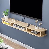 Wall Mounted Floating TV Stand, TV Stand with Shelf, Wooden TV Console for Living Room, Entertainment Room, Office, Modern Entertainment Unit, Space Saver
