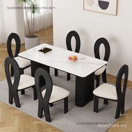 Minimalist Simple Rectangular Table Chair Modern Table Luxury Combination Board Light Italian Small 