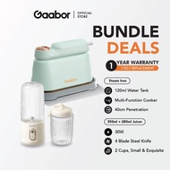 Gaabor Flash Deal Bundle 1200W Portable Steam Iron HM-M01A and 2 Cups Fruit Juicer FP03T-WH01A