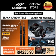 SeaHunter Black Arrow Tele BC Joran Pancing 1 Set=Joran Pancing Power L Rod BC+BC Reel Pancing+PE X8