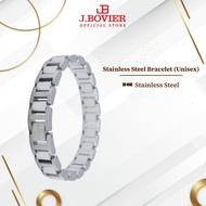 J.Bovier Stainless Steel Bracelet (Unisex)