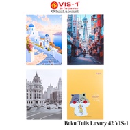 VIS-1 [1 PACK] Luxury 42-Striped Notebook Boxy B5 Size/, 5 Pieces