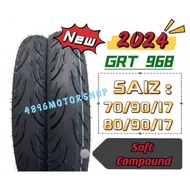 2025 GRT968 GRT 968 TAYAR MURAH TYRE 70/90-17 80/90-17 GECKO GRIP CICAK ( BUNGA DESIGN TIMSUN TS692 
