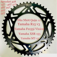 Yamaha R15 V3 Sprocket 14T - Fork 46T 47T 48T 49T 50T 52T Standard 428 Recto - Thailand