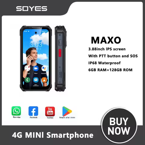 SOYES Rugged Mini MAXO Smartphone Android 12 3.88 Inch 6GB+128GB Dual Cards 4G Small Mobile Phones 3