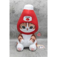 Mofusand Seasoning Nyan Ketchup BIG Plush Doll FUKUYA